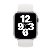 Apple Bracelet Boucle unique en Silicone Apple Watch | 44/45/46/49 mm - Taille 4 - White