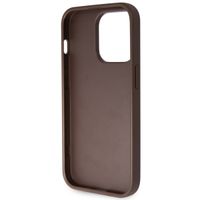 Guess Coque 4G Logo Triangle Strass Apple iPhone 15 Pro - Marron