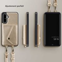 Selencia Coque de télephone Sera avec cordon et porte-cartes enveloppe Samsung Galaxy A36 / A56 - Champagne