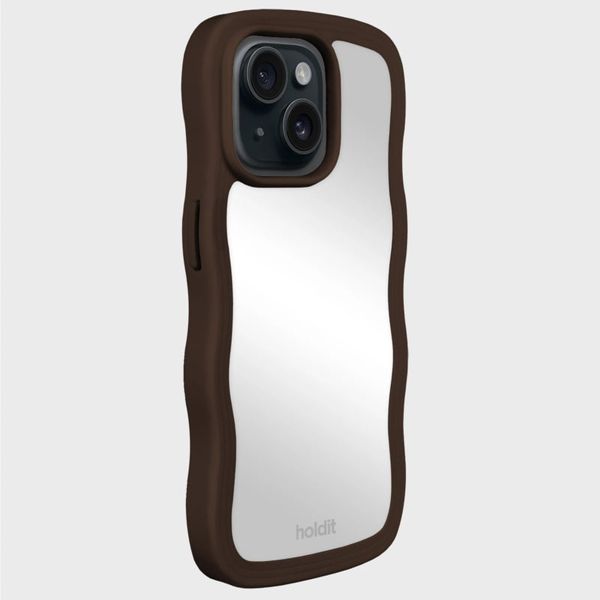 Holdit Coque Wavy Apple iPhone 17e / 16e / 15 / 14 / 13 - Chocolate Mirror