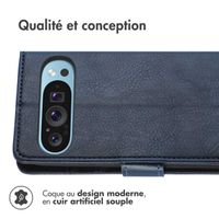 imoshion Étui de télephone portefeuille de luxe Google Pixel 9 Pro XL - Bleu foncé