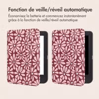 imoshion Étui de liseuse portefeuille design Pliable Kobo Clara Colour / BW - Bloom Love Blush