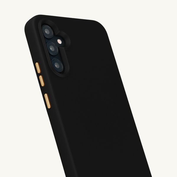 Selencia Coque arrière Rivièra avec MagSafe avec crochets amovibles Samsung Galaxy A34 (5G) - Velvet Black