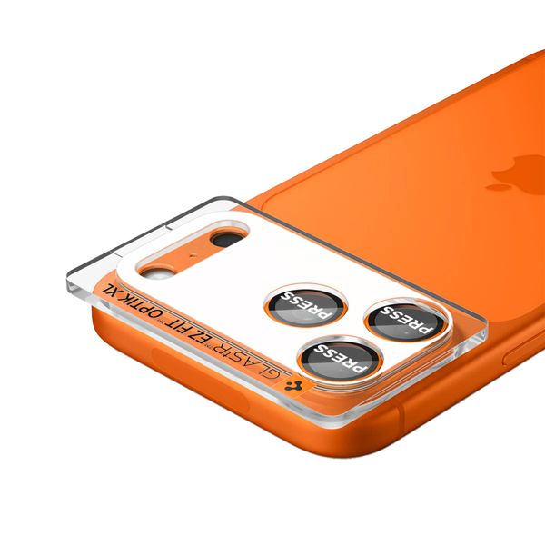 Spigen GLAStR EZ Fit Optik protection caméra pour Apple iPhone 17 Pro - Orange