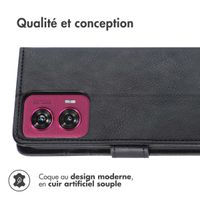 imoshion Étui de télephone portefeuille de luxe Motorola Edge 50 Fusion - Noir