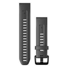 Garmin Bracelet QuickFit® en silicone  - Connexion Garmin 20 mm - Graphite