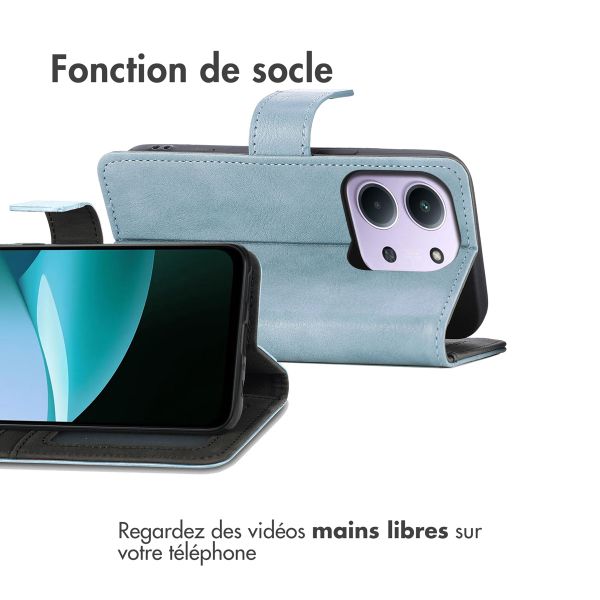 imoshion Étui de télephone portefeuille de luxe Xiaomi Redmi 15C (5G) - Bleu clair