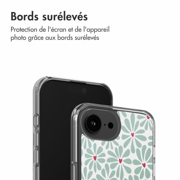 imoshion Coque Design Apple iPhone 17e / 16e - Bloom Love Sage Green