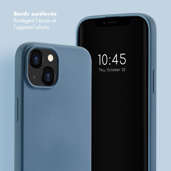Selencia Coque avec dragonne de luxe Apple iPhone 14 - Bleu