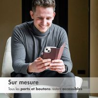Accezz Étui de télephone Wallet Apple iPhone 13 Pro - Marron