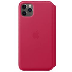 Apple Étui de télephone portefeuille Leather Folio Apple iPhone 11 Pro Max - Red Raspberry
