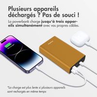 imoshion Ultra Series Aluminium Batterie externe 20.000 mAh - Charge rapide jusqu'à 33 watts - Gold