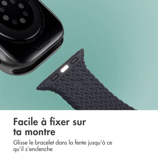 imoshion Bracelet tressé en silicone Apple Watch | 44/45/46/49 mm - Noir