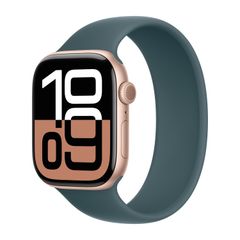 Apple Bracelet Boucle unique en Silicone Apple Watch | 44/45/46/49 mm - Taille 11 - Lake Green