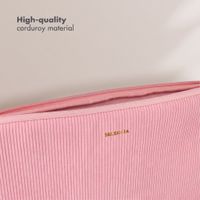 Selencia Pochette ordinateur Corduroy 15-16 pouces - Soft Blush