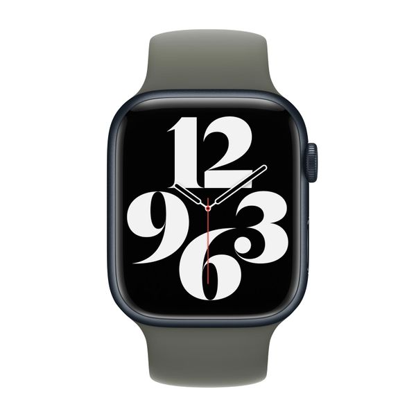 Apple Bracelet Boucle unique en Silicone Apple Watch | 38/40/41/42 mm - Taille 1 - Olive