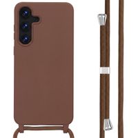 imoshion Coque en silicone avec cordon Samsung Galaxy S25 FE - Marron