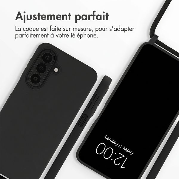 imoshion Coque en silicone avec cordon Samsung Galaxy A27 (5G) - Noir
