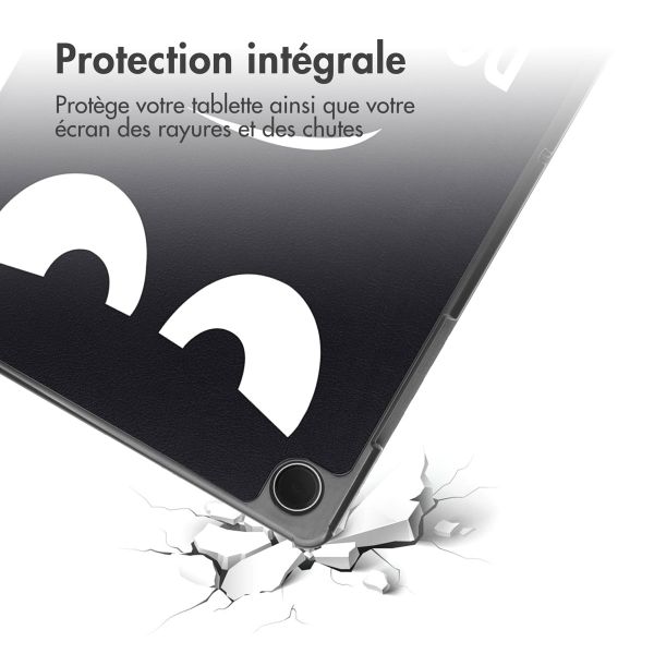 imoshion Coque tablette Design Trifold Samsung Galaxy Tab A11 Plus / A9 Plus - Don't touch