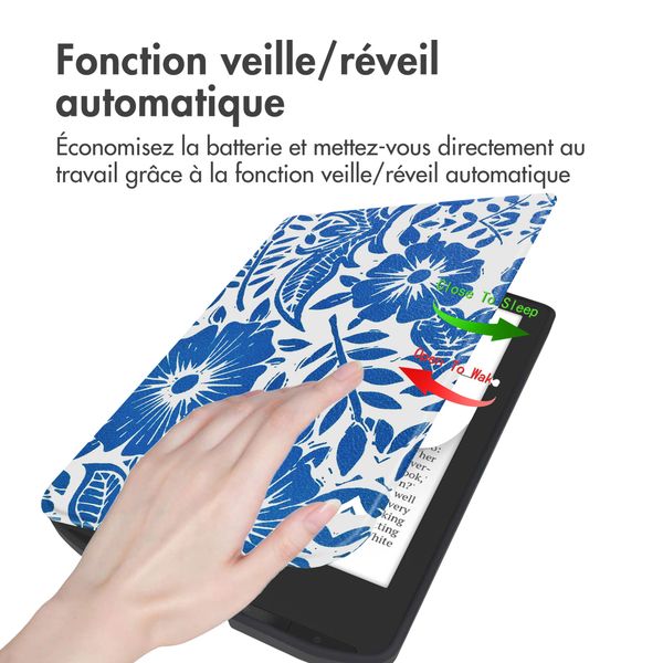 imoshion Design Slim Hard Case Sleepcover Pocketbook Verse / Verse Pro / Verse Pro Color / Vivlio Light / Light HD - Flower Tile