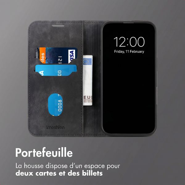 imoshion Étui de téléphone portefeuille Slim Oppo Find X9 Ultra - Noir