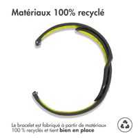 imoshion Bracelet sport en silicone  - Connexion universelle 22 mm - Black & Neon Yellow
