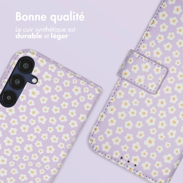 imoshion Étui de télephone portefeuille Design Samsung Galaxy A35 - White Daisy