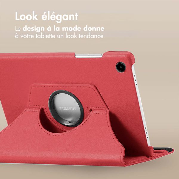 imoshion Coque tablette rotatif à 360° Samsung Galaxy Tab A11 / A9 8.7 pouces - Rouge