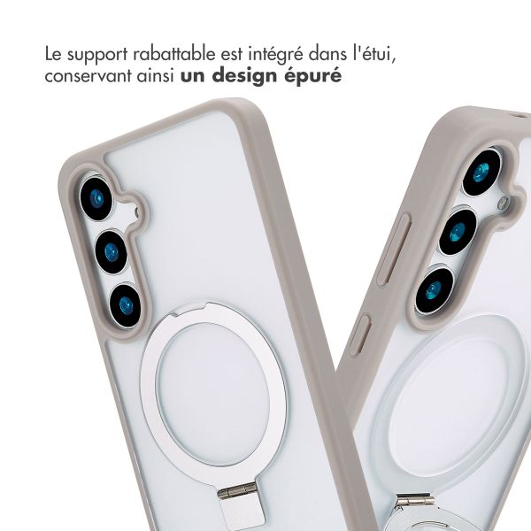 Accezz Coque Ring Stand avec MagSafe Samsung Galaxy S24 Plus - Gris
