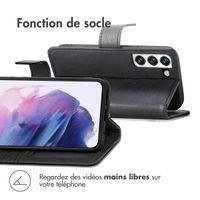 imoshion Étui de télephone portefeuille de luxe Samsung Galaxy S22 - Noir