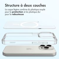 Accezz Coque arrière Xtreme Impact avec MagSafe Apple iPhone 15 Pro - Transparent