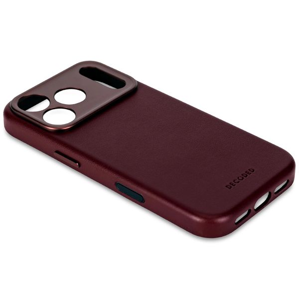Decoded Coque en cuir MagSafe Apple iPhone 17 Pro - Burgundy