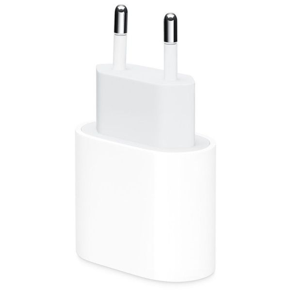 Apple Adaptateur secteur USB-C d'origine de 20 watts + câble USB-C vers Lightning d'origine - 2 mètres - Blanc