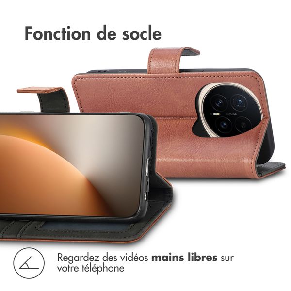 imoshion Étui de télephone portefeuille de luxe Honor Magic8 Pro - Marron