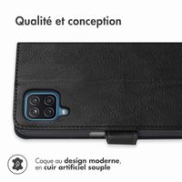 imoshion Étui de télephone portefeuille de luxe Samsung Galaxy A12 - Noir