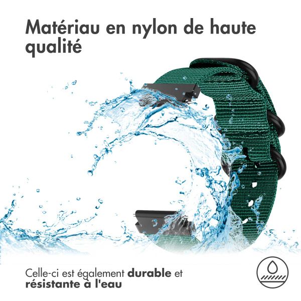 imoshion Bracelet robuste en nylon  - Connexion universelle 20 mm - Vert foncé