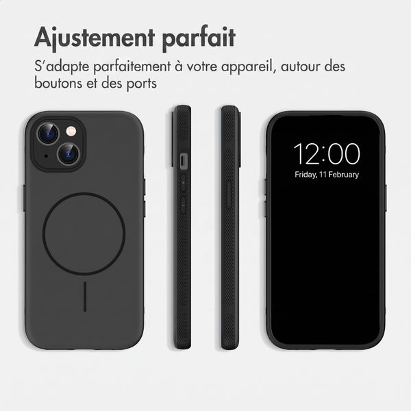 imoshion Coque arrière Color avec Thin MagSafe Ring Apple iPhone 15 - Noir