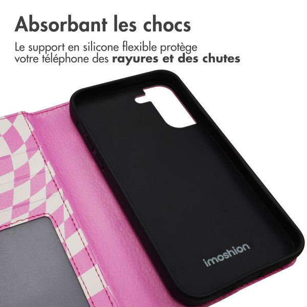imoshion Étui de télephone portefeuille Design Samsung Galaxy S21 FE - Retro Pink