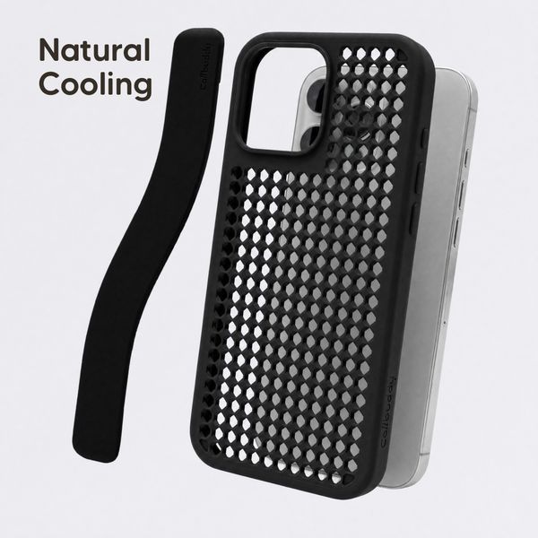 Callbuddy Coque avec strap Apple iPhone 16 Pro Max - Epic Black