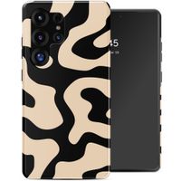 Selencia Coque arrière Vivid avec MagSafe Samsung Galaxy S25 Ultra - Art Wave Black