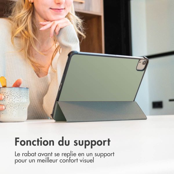 imoshion Coque tablette Design Trifold Apple iPad 9 (2021) 10.2 pouces / iPad 8 (2020) 10.2 pouces / iPad 7 (2019) 10.2 pouces - Floral Green