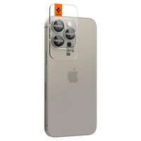 Spigen Optik Pro EZ Fit Lens Protector - Protection d'objectif de caméra (lot de 2) Apple iPhone 16 Pro (Max) / 15 Pro (Max) - Natural Titanium