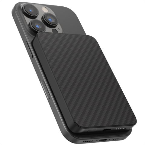 Accezz Powerbank Kevlar 5 000 mAh - MagSafe et Qi - Noir