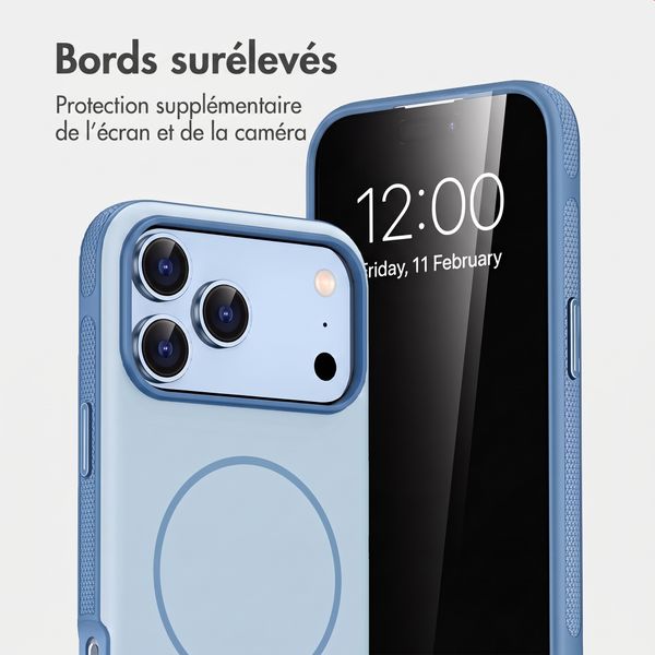 imoshion Coque arrière Color avec Thin MagSafe Ring Apple iPhone 18 Pro / 17 Pro - Bleu clair