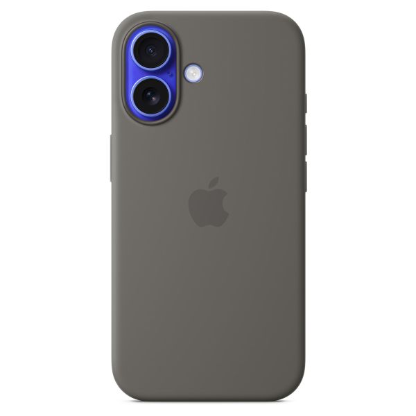 Apple Coque en silicone MagSafe Apple iPhone 16 - Stone Gray