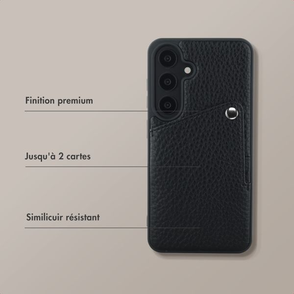 Selencia Coque Riva avec porte-cartes Samsung Galaxy S25 / S24 - Noir