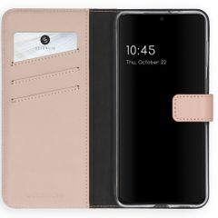Selencia Étui portefeuille en cuir véritable Samsung Galaxy S21 - Dusty Pink
