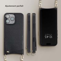 Selencia Coque de télephone Nova avec cordon et porte-cartes Apple iPhone 16 Pro Max - Noir