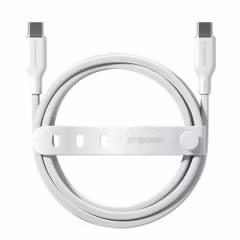 Empower by PanzerGlass Câble de recharge Racing USB-C vers USB-C - 240 W - 2 mètres - Silver White