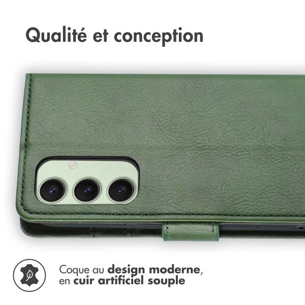 imoshion Étui de télephone portefeuille de luxe Samsung Galaxy S24 FE - Vert